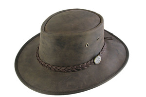 Cow Hide Leather Barmah Hat Red Rock Hats