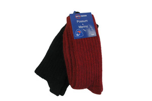 Merino Possum Socks Red Rock Hats