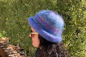 Felted Hat: Blue Multi Felted Hat
