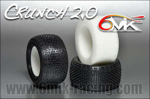 1 10 Offroad: 6MiK "CRUNCH 2.0 - 2wd / 4wd" 1/10 Indoor Rear Tyres + Foam Inserts (1 pair)