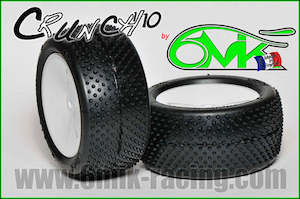 CRUNCH 1/10 Rear Tyres in YELLOW compound (1 pair + Insert)