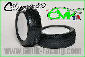 1 10 Offroad Dirt: CRUNCH 1/10 Front Tyres in YELLOW compound (1 pair + Insert)