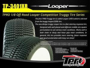 1 8 Offroad Dirt: TPRO 1/8 TRUGGY OFFROAD LOOPER COMPETITION TYRE PRE-MOUNTED (PAIR)