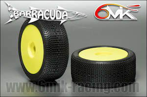 1 8 Offroad Dirt: 6MiK Barracuda Pre Mounted Buggy Tyres (1 Pair)