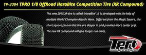 TPRO 1/8 OffRoad HaraBite Competition Tyre Pre-mounted - (US)(XR-T5) 1 Pair