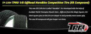 TPRO 1/8 OffRoad HaraBite Competition Tyre Pre-Mounted (SS)(XR-T4) - 1 pair