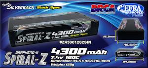 2020 Waikato Indoor Offroad Carpet Champs: Silverback Spiral-Z 4300mAh 120C 7.4V Stock Spec. Thin Shorty (5mm Bullet) 158g
