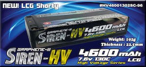 2020 Waikato Indoor Offroad Carpet Champs: Silverback Siren-HV 4600mah 130C/260C 7.6V 2S LCG Lipo Shorty (5mm Bullet) 192g