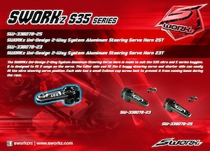 Standard Size: SWORKz Uni-Design 2-Way System Aluminum Steering Servo Horn 25T
