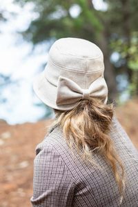 Antler Bow Cloche Hat