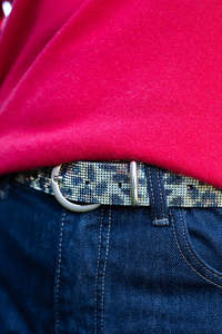 Antler Leopard Rhinestone Belt