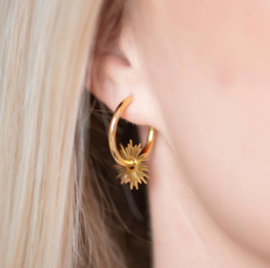 Fabuleux Vous: Fabuleux Vous Steel Me Lena Hoop Earrings