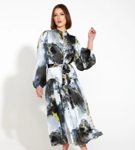 Fate Becker: Fate + Becker Transfixed Midi Duster Shirt Dress
