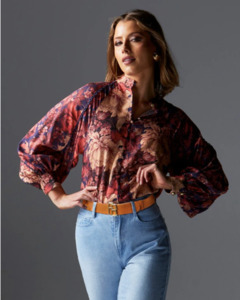 Fate + Becker Berry Kiss Blouse