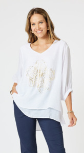 Gordon Smith: Gordon Smith Gold Flower 2 in 1 Top