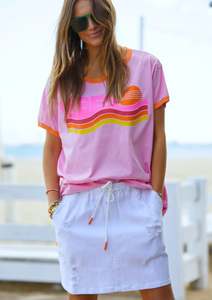 Hammill Co: Hammill & Co White Denim Retro Skirt