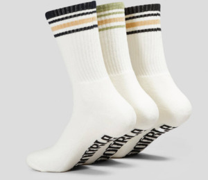 S-DOUBLE Stripe S-Dot Sock 3pk