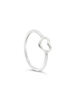 Stones Silver: Stones & Silver 925 SS Petite Heart Ring 7mm