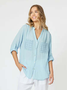 Threadz: Threadz Lace Pocket Shirt
