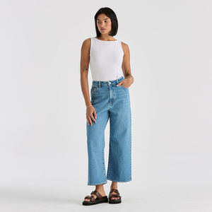 Womens Jeans: Riders Hi Wide Crop Jeans