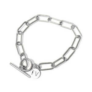 Fabuleux Vous: Fabuleux Vous Steel Me Paperclip Fob Bracelet