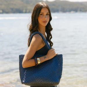 Black Caviar: Black Caviar St Moritz 2 Piece Woven Handbag