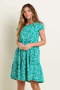 Brakeburn: Brakeburn Bamboo Leaves Tiered Dress