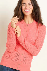 Brakeburn: Brakeburn Diamond Pointelle Knitted Cardigan
