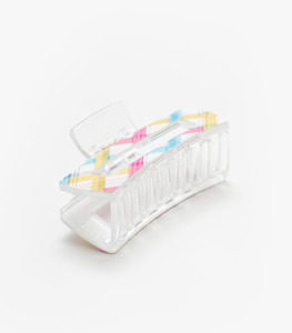 Accessories 1: Antler Rainbow Plaid Claw Clip