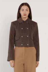 Fate + Becker Wool Blend Crop Jacket