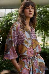 Under 200: Fate +  Becker Daria Shirred Blouse