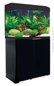 Aqua One AR850 Black Gloss Aquarium Set