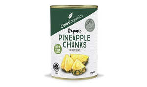 Baking: Organic Pineapple Chunks in Fruit Juice 400g