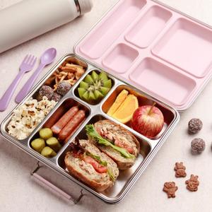 Nestling Stainless Steel Jumbo Bento Box - Dusty Pink