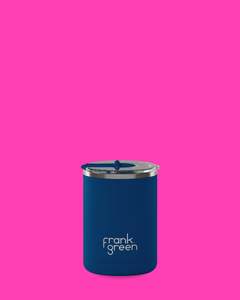 Bottles Drinkware: Frank Green Cup Hinged Lid Deep Ocean 12oz