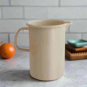 Enamel Measuring Jug Almond 1lt
