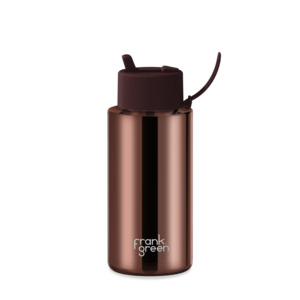 Frank Green 34oz Chocolate Chrome with Flip Straw Lid