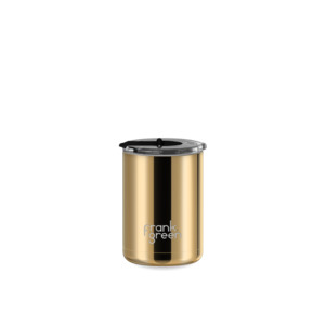 Frank Green Cup Hinged Lid Gold Chrome Midnight 12oz