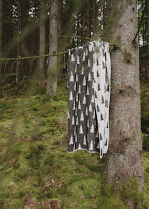 Gran Woven Blanket, Black/White