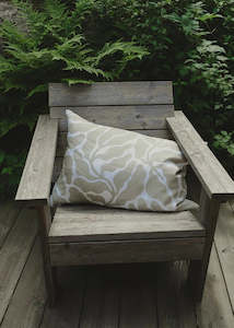 Cushions: Leaves Cushion Cover, Sand
