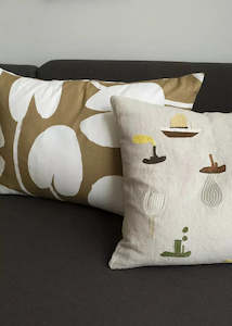 Water Lilies Cushion Cover, Mustard 68*48 cm