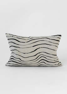 Cushions: VÅG Embroidered Cushion Cover, Black