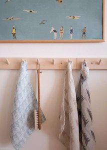 Bath Towels: Gran Linen Towel, Small, Black