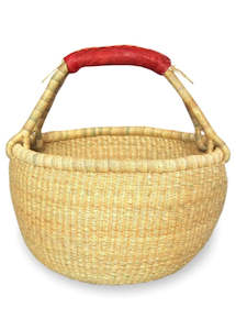Round Bolga Basket – Large Diameter 42-45cm