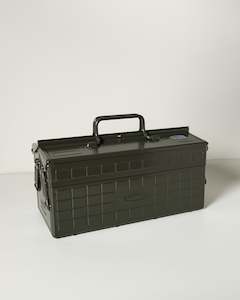 All: Toyo Steel Cantilever Toolbox ST-350 - Moss Green