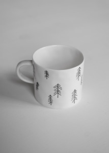 Tall Cup with Ear, White