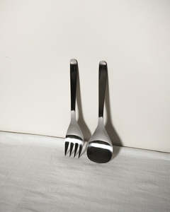 Sori Yanagi Stainless Steel Salad Servers 24.8cm