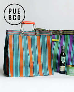 Accessories: Puebco Recycled Plastic Stripe Bag / Square