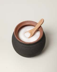 Japanese Ceramic Salt Jar – Charcoal (Small)
