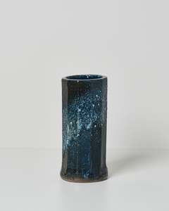 Ceramics: Shigaraki Vase | Deep Blue · Delicate Mineral Texture